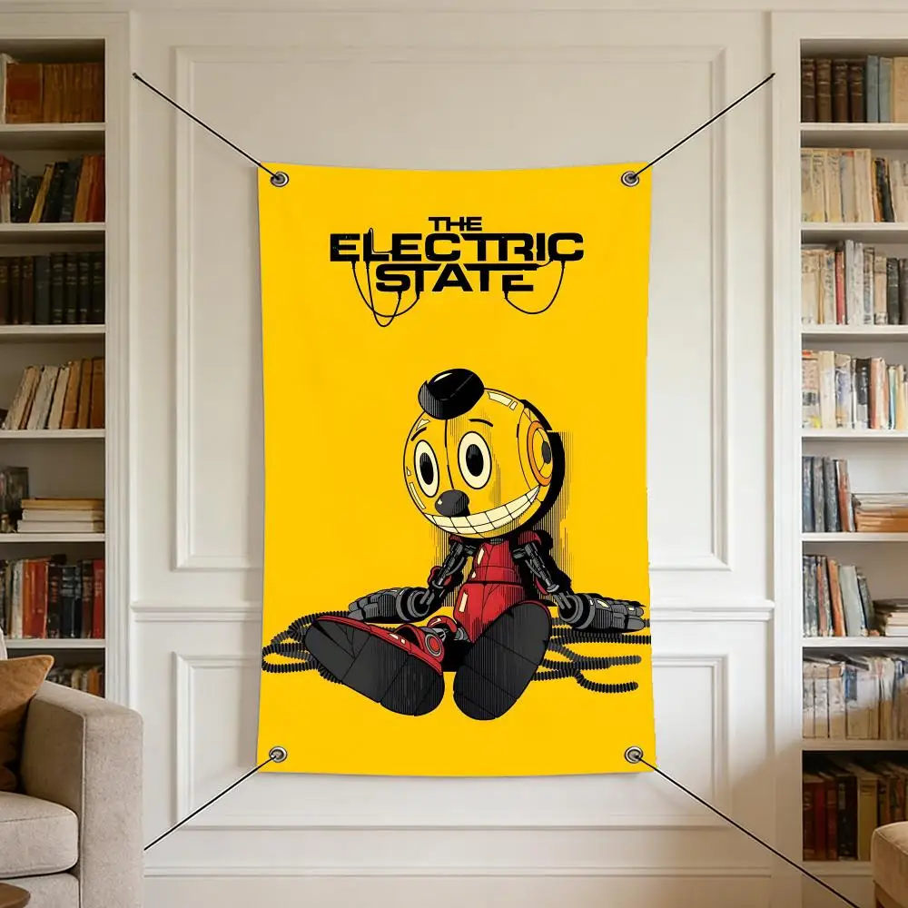 Movie The Electric State Flags Flags are suitable for outdoor camping, live streaming, music festivals, home décor, and parties