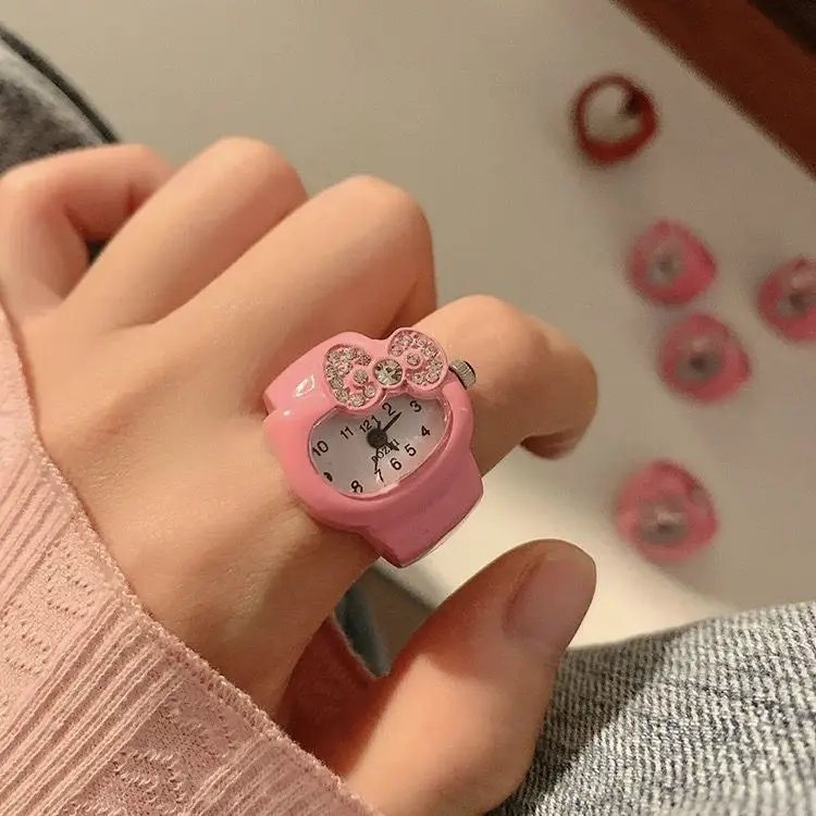 

Hello Kitty Wrist Watch Originality Compact Compact Good-looking Student Ring Couple Style Trendy Cool Birthday Present