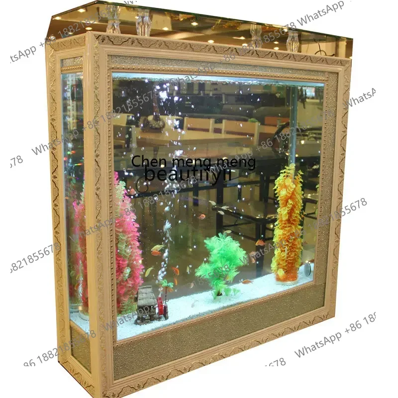 cc182R1 European Fish Tank Aquarium Living Room Landscape Glass Ecological Change Water Rectangular Fish Globe