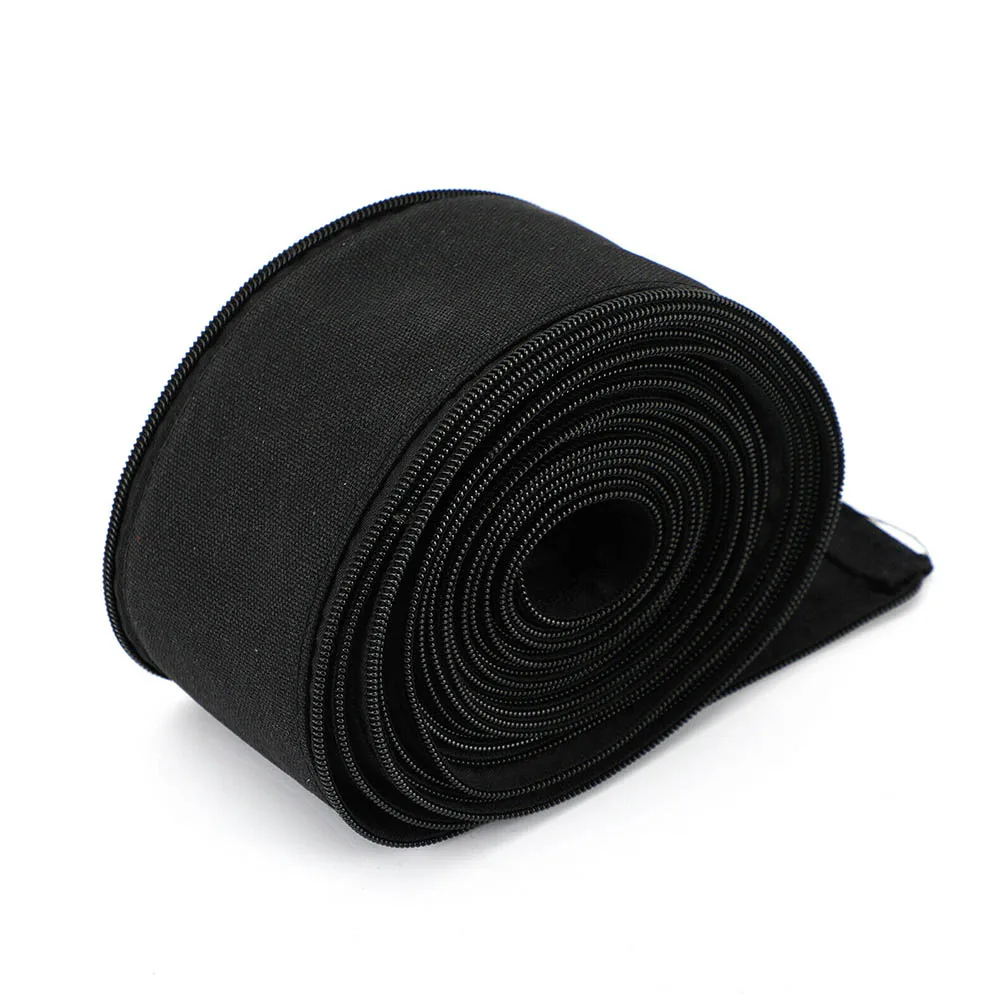 25ft/7.6m Protective Sleeve Sheath Cable Cover Welding Tig Torch Hydraulic Hose Tools Black Welding Soldering Supplies