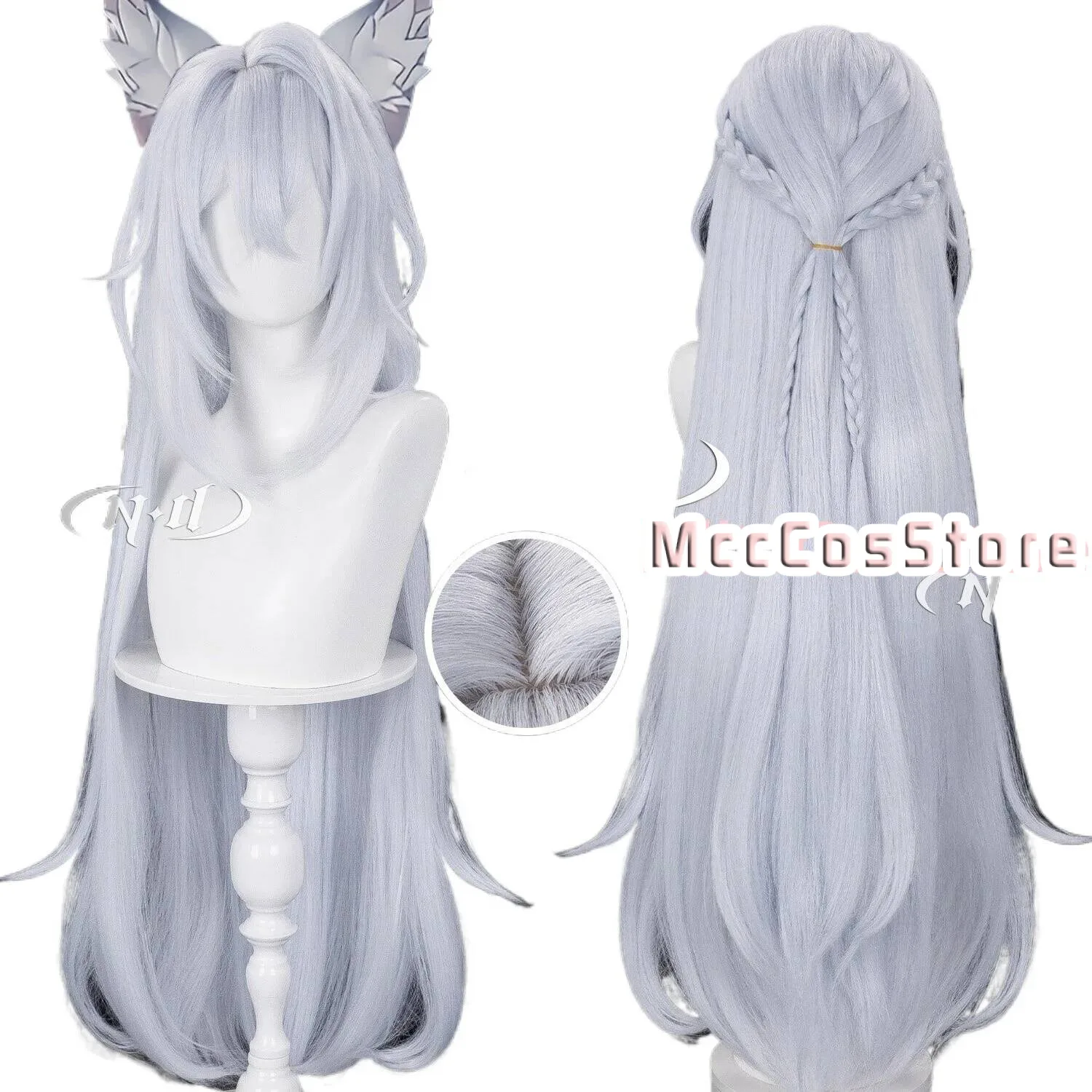 

New Zenless Zone Zero Severian Cosplay Wig Silver Hair Comic Con Props Role Play Accessories Girl Coser Gift Halloween Party