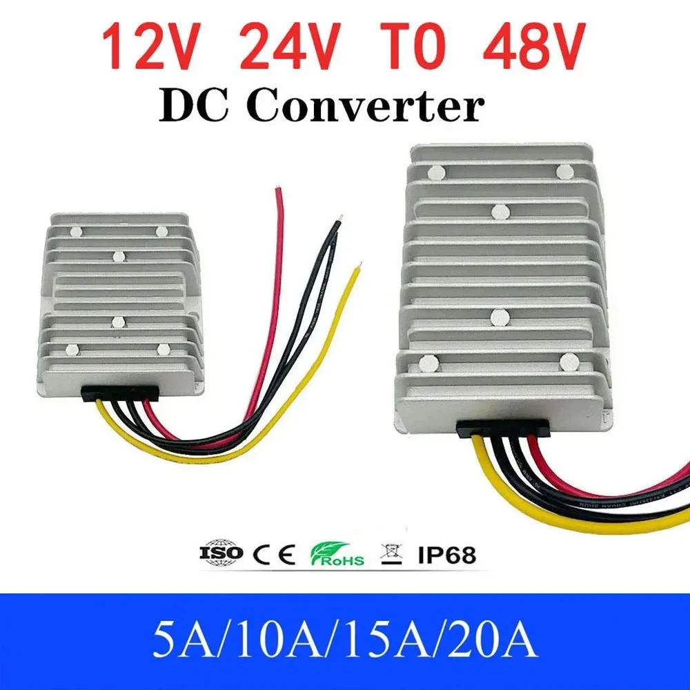 CE DC Step-up Converter 12V 24V to 48V 5A 10A 15A 20A 240/480/720/960W Boost Voltage Regulator Waterproof Power Supply Module