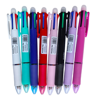 Creative 5 In 1 Press Erasable Neutral Pen 0.7mm Blue Blck Red Green Refills Mechanical Pencil Writing Painting Stationery