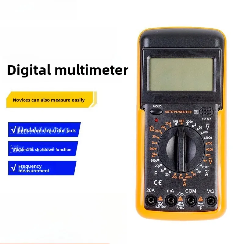 Digital Display Multimeter VC9205A High Precision Anti-burn  Meter Portable Voltage and Current Measuring Instrument