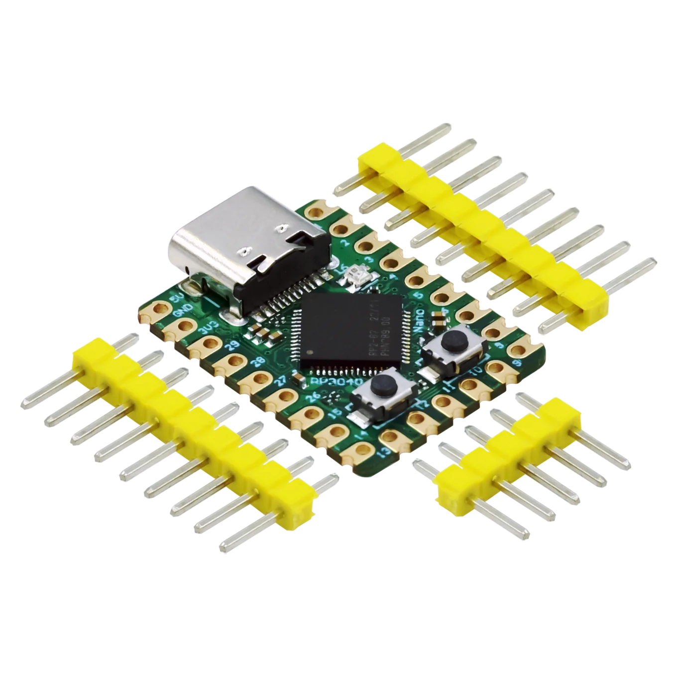 RP2040-Zero RP2040 para microcontrolador Raspberry Pi PICO, Módulo de placa de desarrollo de doble núcleo Cortex M0 + procesador 2MB Flash