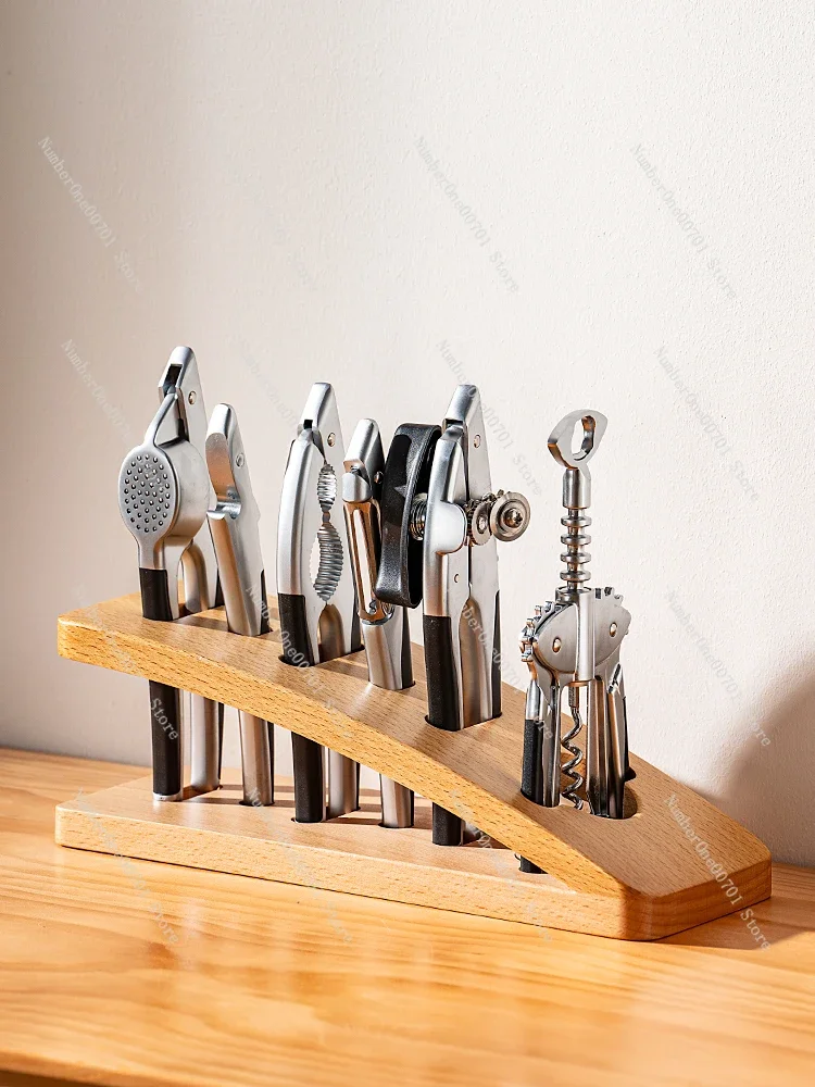 

Kitchen Gadget Set Wine Bottle Opener Peeler Walnut Clip Scraper Daquan