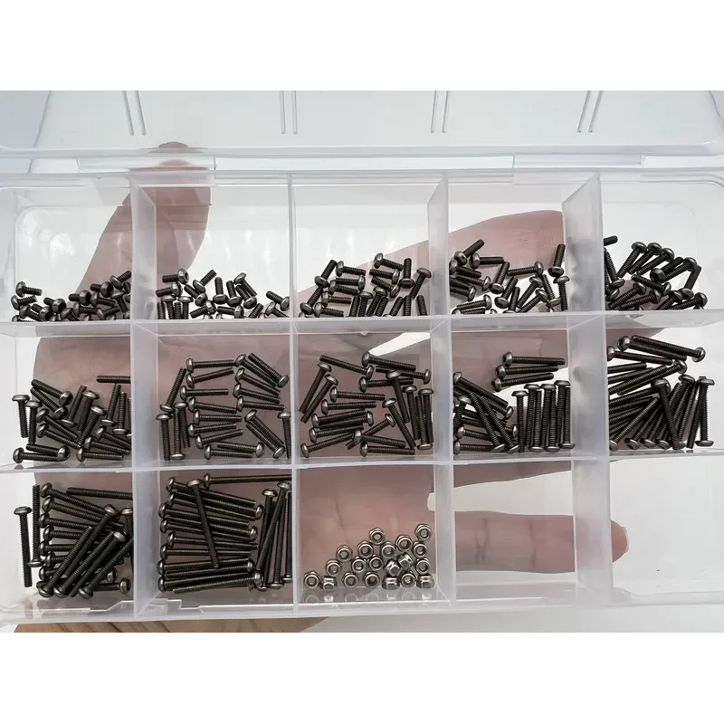 for M2 M3 Inner Hexagon Screw Set Round Cup Head Rack for F4 Flight Control Tower Grade 12.9 Black Nickel Plated Grade 10.9