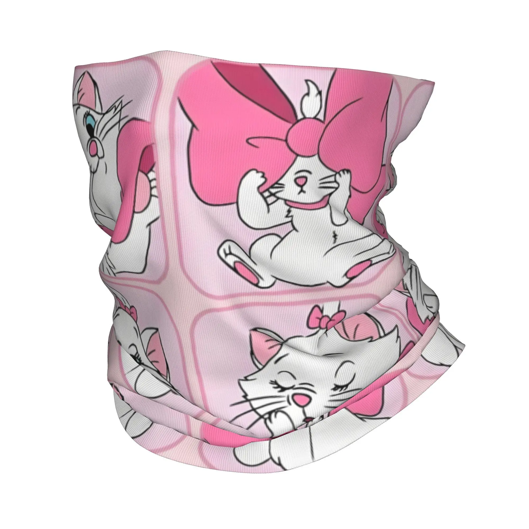 

Бандана Marie Cat на заказ, зимняя теплая повязка на шею, женский ветрозащитный шарф для лица для лыжного котенка, пленочные гетры, повязка на голову