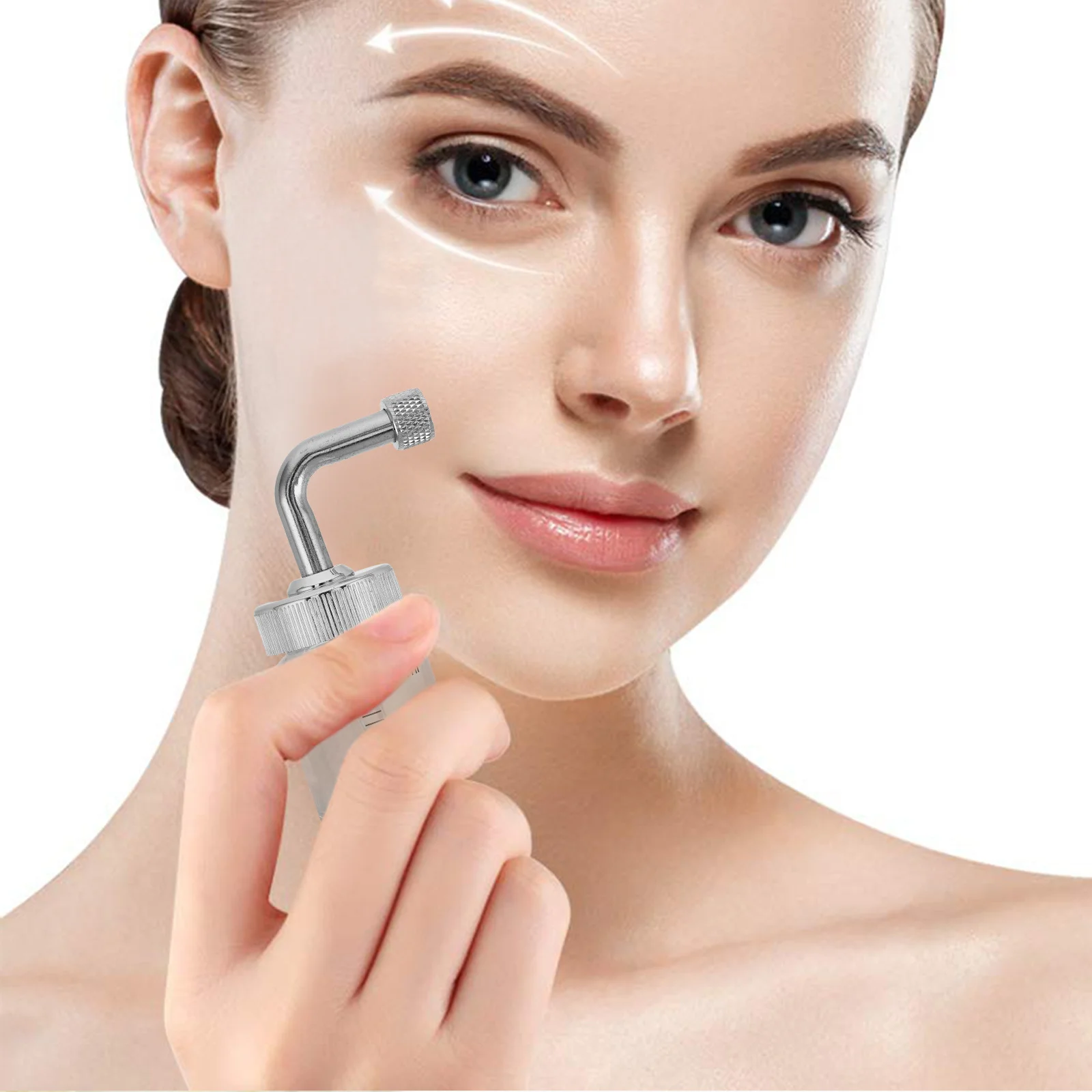 

Empty Glass Airbrush Paint Storage Bottle Small Clear Jar with Metal Lid for Oxygen Injector Humidifier Tiny Jars