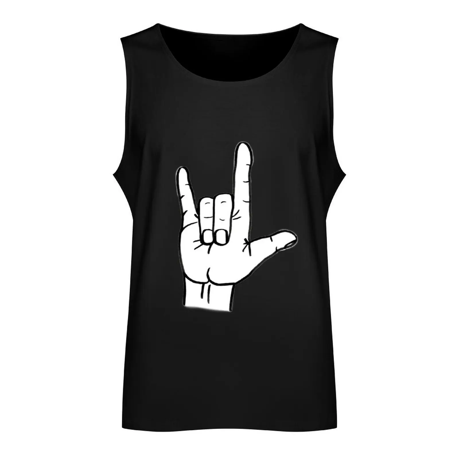 I Love You Sign Tank Top man sexy?costume male top vests for men summer clothes men 2024