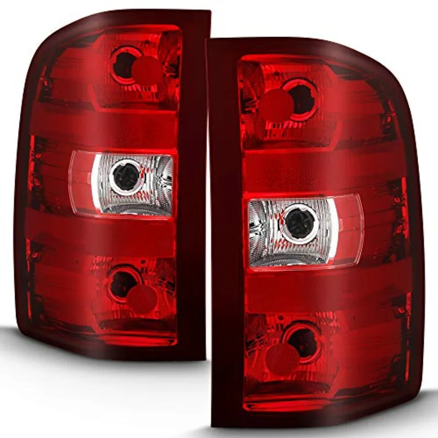 

2007-2013 Chevy Silverado 1500 2500HD 3500HD Pickup Truck Tail Lights Lamps Assembly Driver Passenger Red LED Replacement