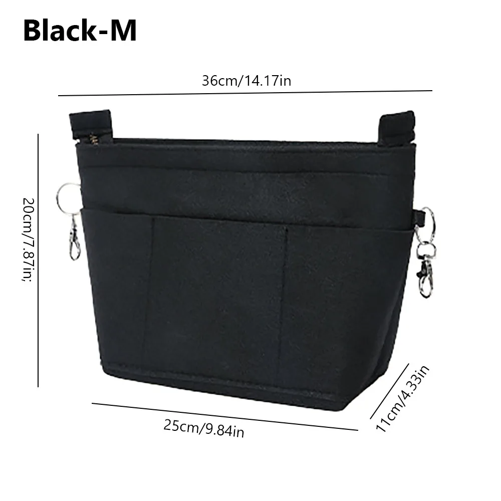 

Felt Handbag Insert Liner Bag Large Capacity Multi-Pocket Purse Liner Portable Bag Support Internal Bag Storage Organization