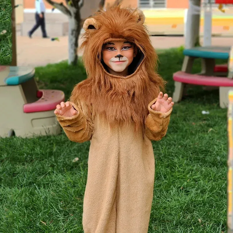 Mono de Cosplay del Rey León de dibujos animados para niños y adultos, traje Unisex para fiesta, traje completo, traje de Carnaval de Halloween