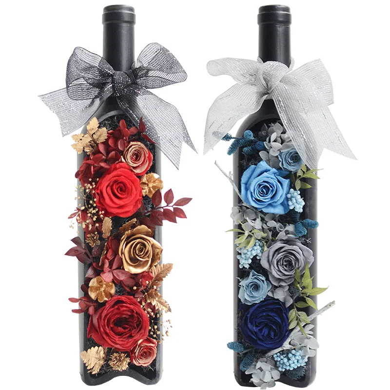 

Wine bottle, roses, business, wedding, giving ers, gifts, high-end, ornaments