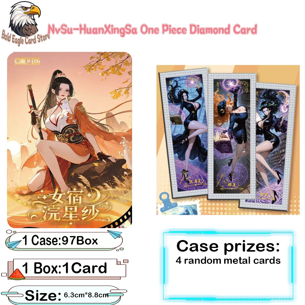 

2026 Wholesale Newest NVSu-HuanXingSha One Piece Cultural Collection Card Diamond Ticket Metal Diamond Card New Year Gift