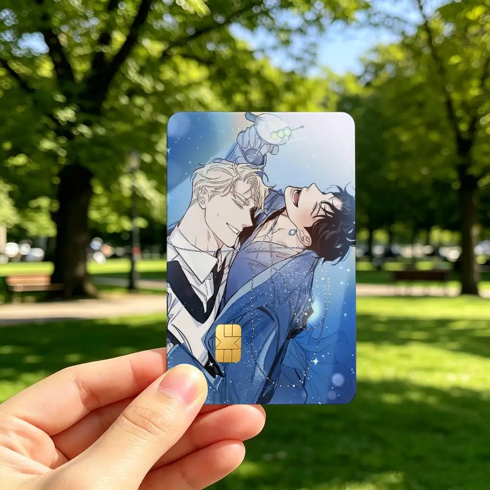 Caesar Leewon Roses and Champagne 1Set 4Pcs Waterproof Card Skin Stickers for Credit Bus IC Cards