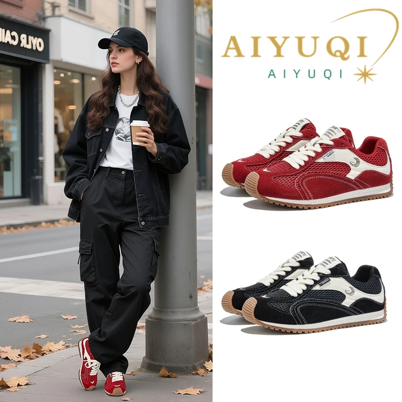 

Moral Training Shoes Women Genuine Leather 2025 New Flat Non-slip Sneakers Shoes For Women Large Size Running Casual Shoes Femal
