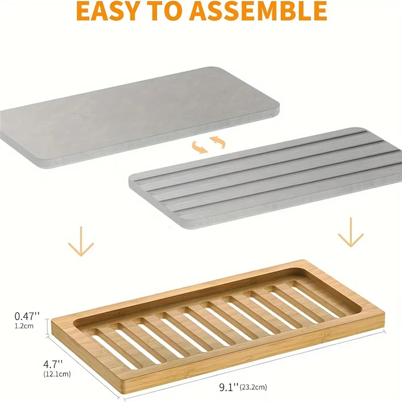 

Стойка для мытья посуды ABGR-Diatom Mud — кухонная губка, держатель для мыла и дозатор со стойкой для быстросохнущего подноса на столешнице