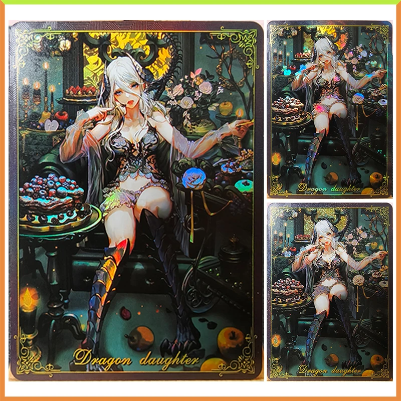 

Anime Goddess Story DIY ACG Tabletop Games Foil Stamping Refraction Laser Collectible Card Lilith Toys for boys Birthday Present