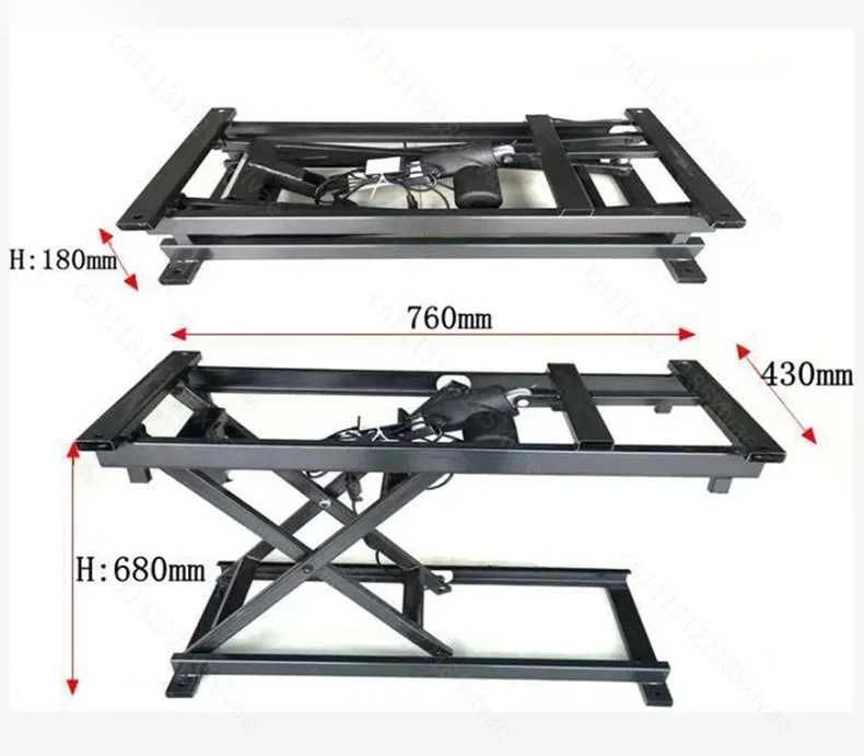 24V Electric Folding Iron Lifting Frame 300kg Load Wired Remote Control Lifting Hardware for Multifunctional Coffee Table Dining