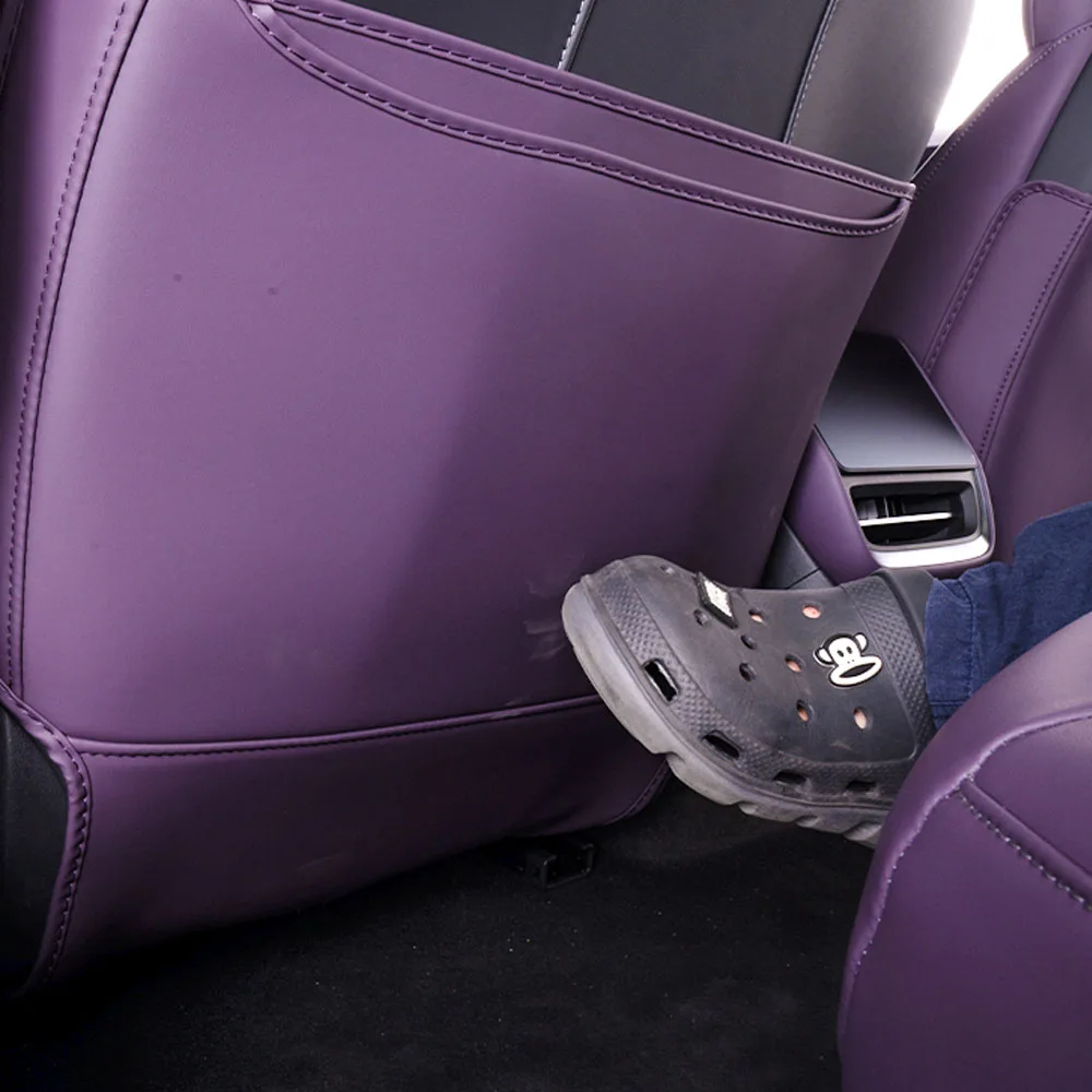 ل جديد Xpeng P7 2025 المقعد الخلفي مكافحة ركلة الوسادة تعديل الداخلية اكسسوارات الجلود وسادة واقية لصندوق مسند الذراع الخلفي #3