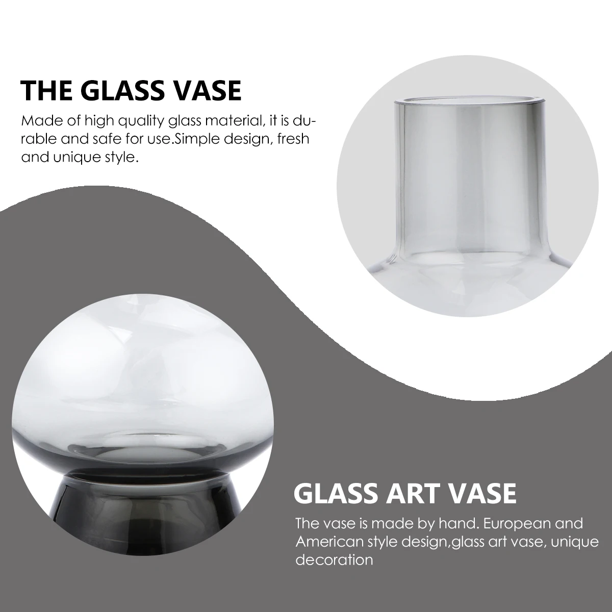 

Nordic Style Glass Vase Large Creative Simple Flower Bottle Desktop Decor Storage Jar Glass Vase Home Flower Container