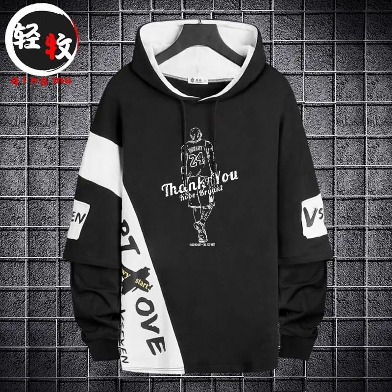 

Kobe 24, бейсбольная толстовка с капюшоном ex Long Sve, большой повседневный пуловер, толстовка, модная хлопковая футболка для студентов
