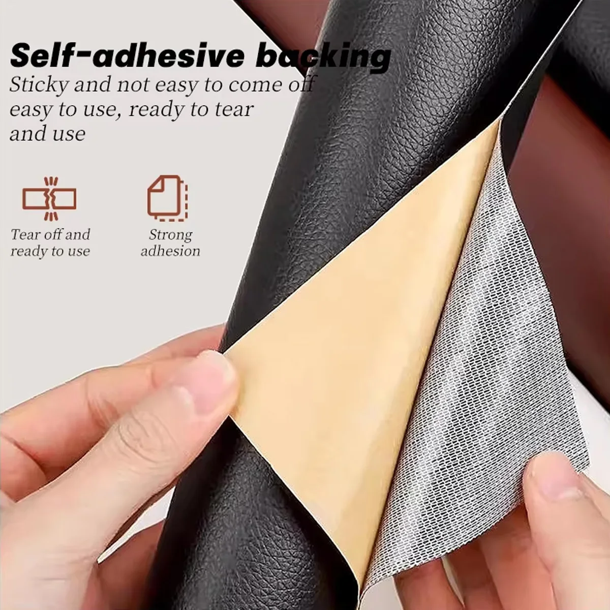 PINMOAP Leather Repair Tape Self Adhesive Vinyl Patch for Couch Car Seat Chair Furniture Upholstery Restoration 25x30cm 50x137cm