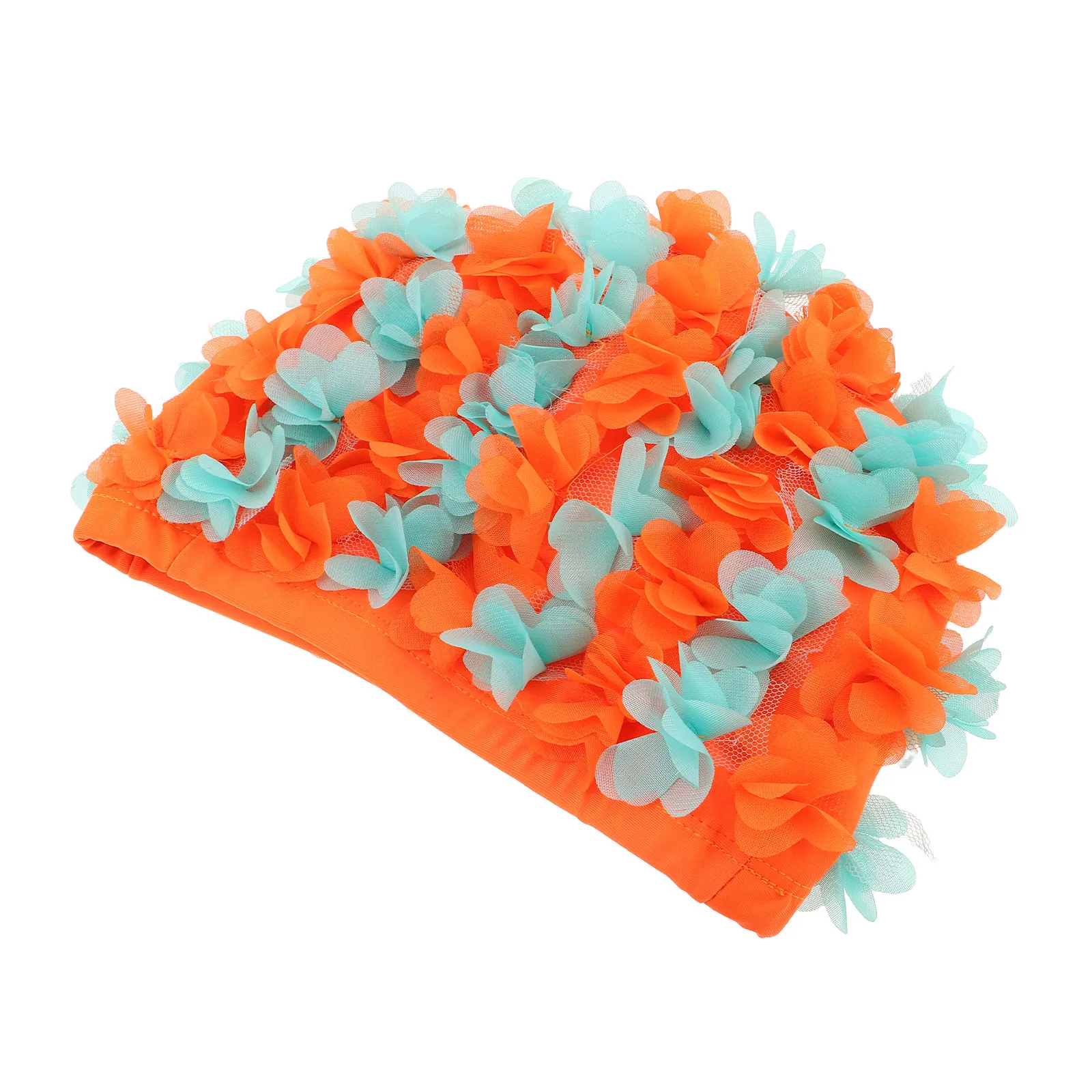 

Женская эластичная шапочка для плавания с цветочным принтом для длинных волос, дышащая, для защиты волос, для занятий в бассейне