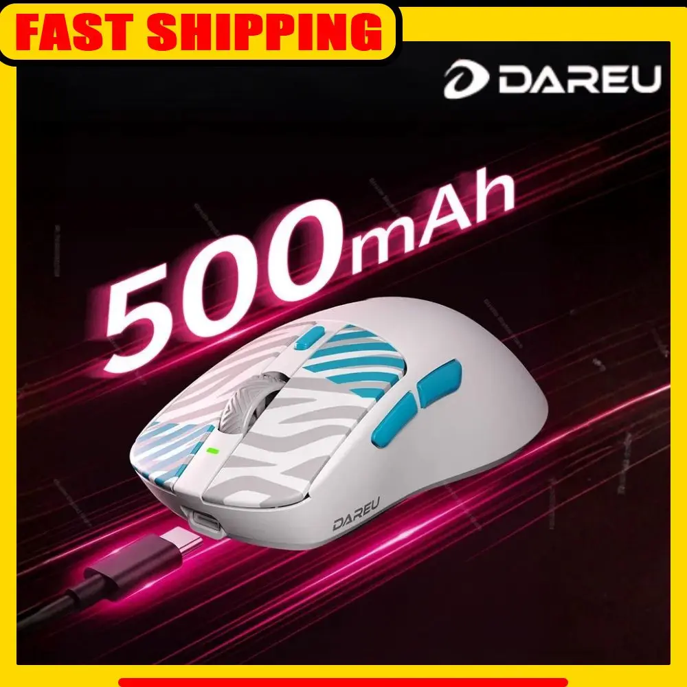 

DAREU AE7 Mouse Wireless Tri-mode Dual 8k E-sports Medium To Large Right-handed Ergonomic Design Gaming Mouse RGB Charging Base