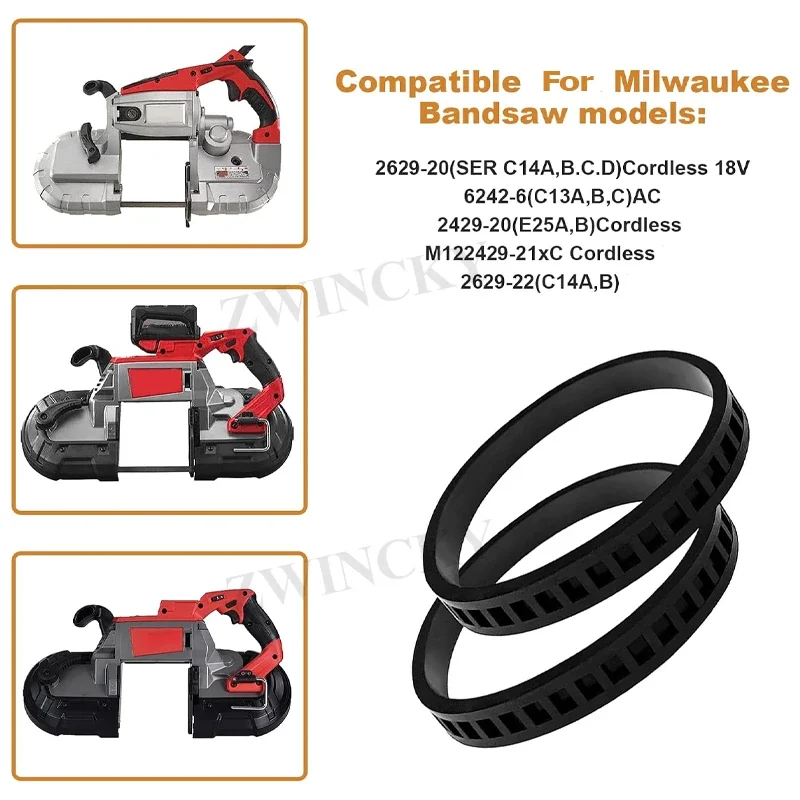 45-69-0030 Bandsaw Rubber Tires Replacement For Milwaukee Band Saw 2629-20 Blade Pulley Tires Cordless 18V Compact Band Saw