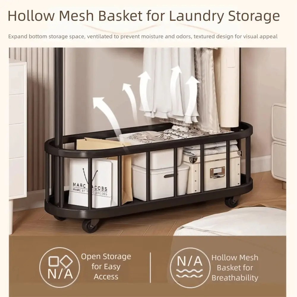 جديد للإزالة من الأرض إلى السقف شماعات سلة التخزين الطابق الدائمة معطف الرف ضوء الفاخرة الفضاء توفير تجفيف الرف الاستخدام الداخلي #4