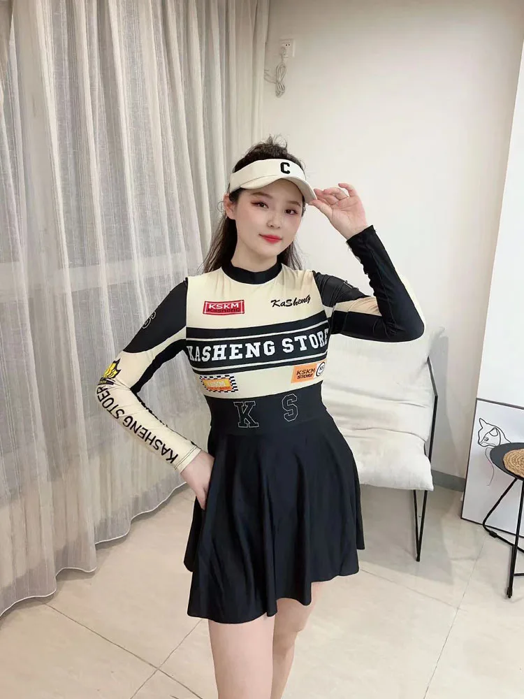 

Консервативный женский купальник с длинными рукавами, новинка 2026 года, спортивный, с защитой от солнца, скрывающий недостатки фигуры, больших размеров, для девушек, премиум-класса