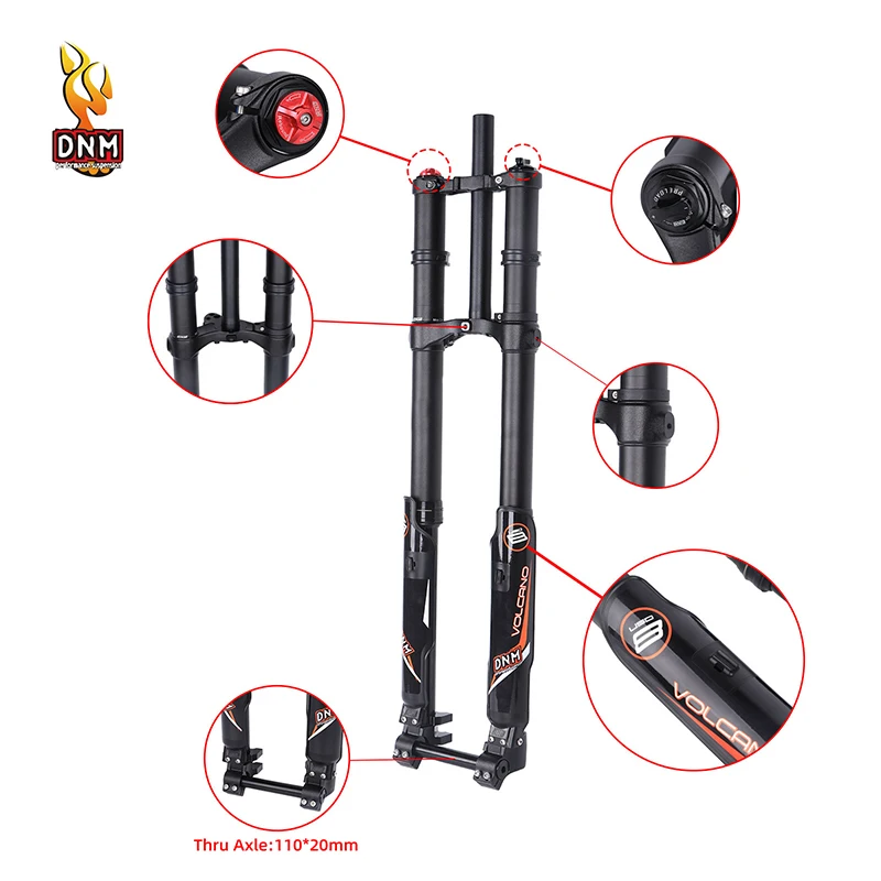 DNM USD 8C Mountain Bike Oil Spring Structure Double Shoulder MTB Bicycle Front Fork