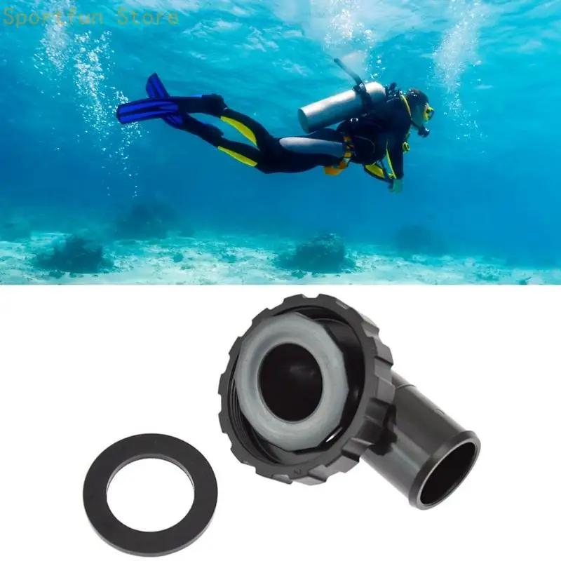 Heavy Type Nylons Diving Hose Seal Rings Nut Combo Scubas Elbow Connector for Thread Sealing Component X7JD