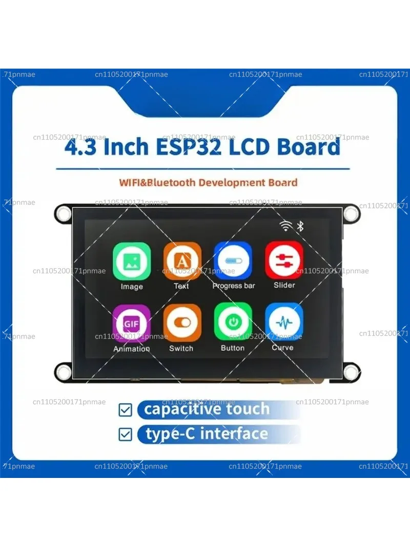 ESP32-S3 4.3-Inch IPS Capacitive Touch 480X272 LCD Display Module 8M PSRAM 4M FLASH WIFI Bluetooth
