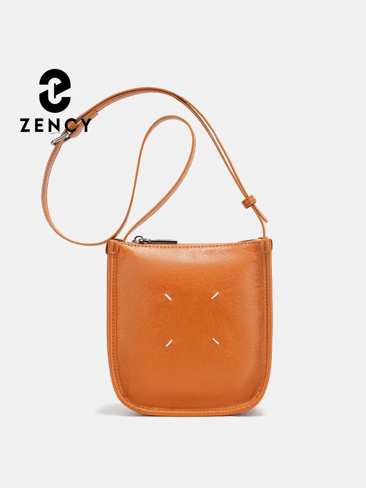 

Zency 100% натуральная кожаная модная женская сумка, маленькая сумка-клатч в стиле ретро, сумка через плечо, кошельки, новинка 2026 года, винтаж