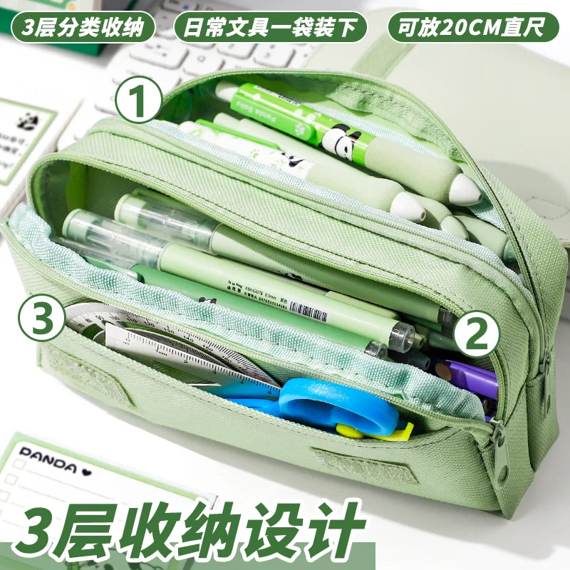 Cute Decompression Pencil Case Large Capacity Storage Bag Back to School Supplies Kawaii Korean Stationery Pen Cases