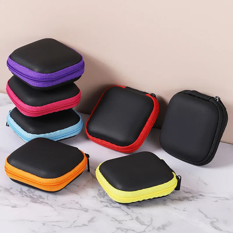 Earphone Case Coin Cable Earphone Storage Box Bag EVA Container Earbuds Storage Box Coin Organizer Portable