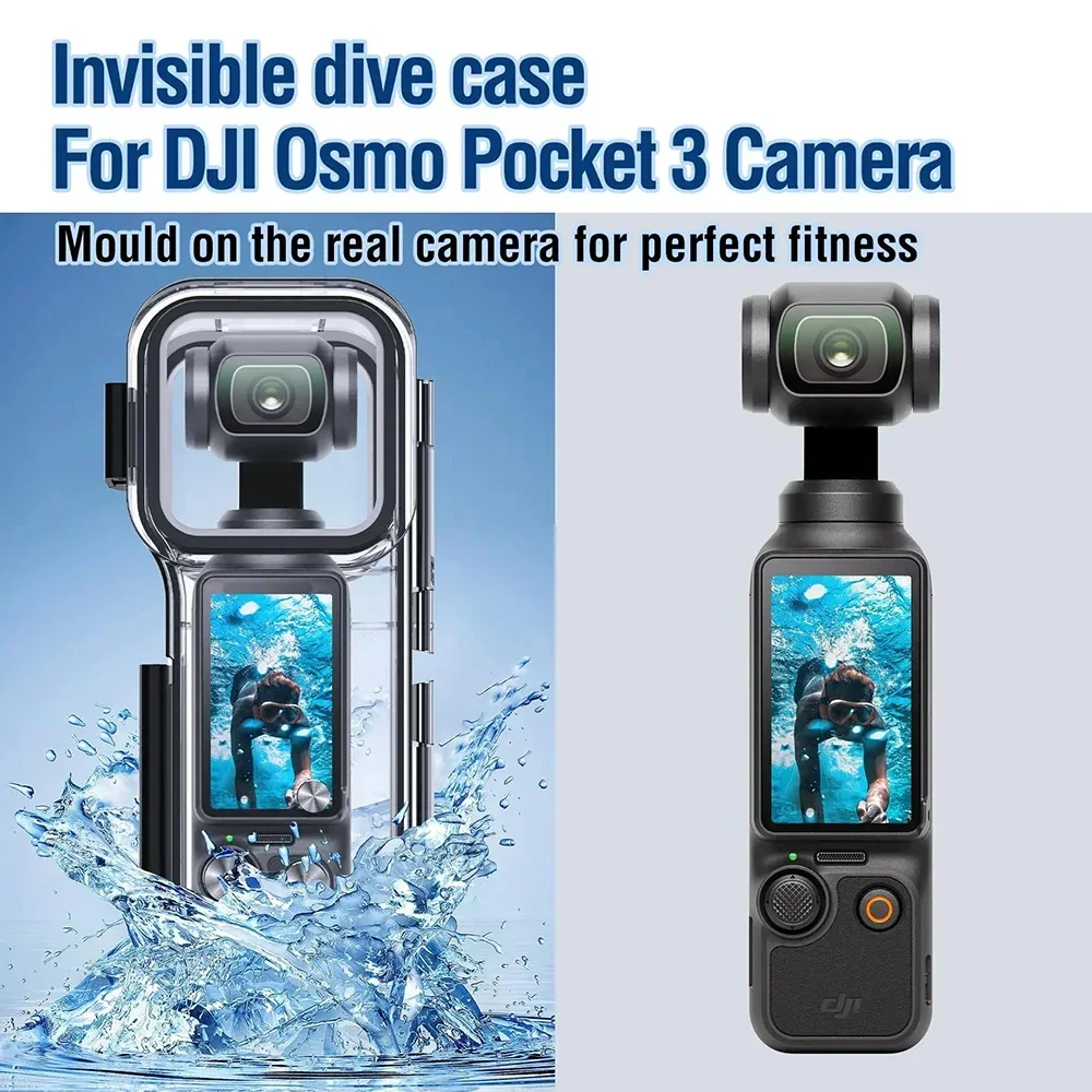 

upgraded Waterproof For DJI Osmo Pocket 3 Diving Housing Case 45M Underwater Diving Protective Shell Pocket 3 camera accessories