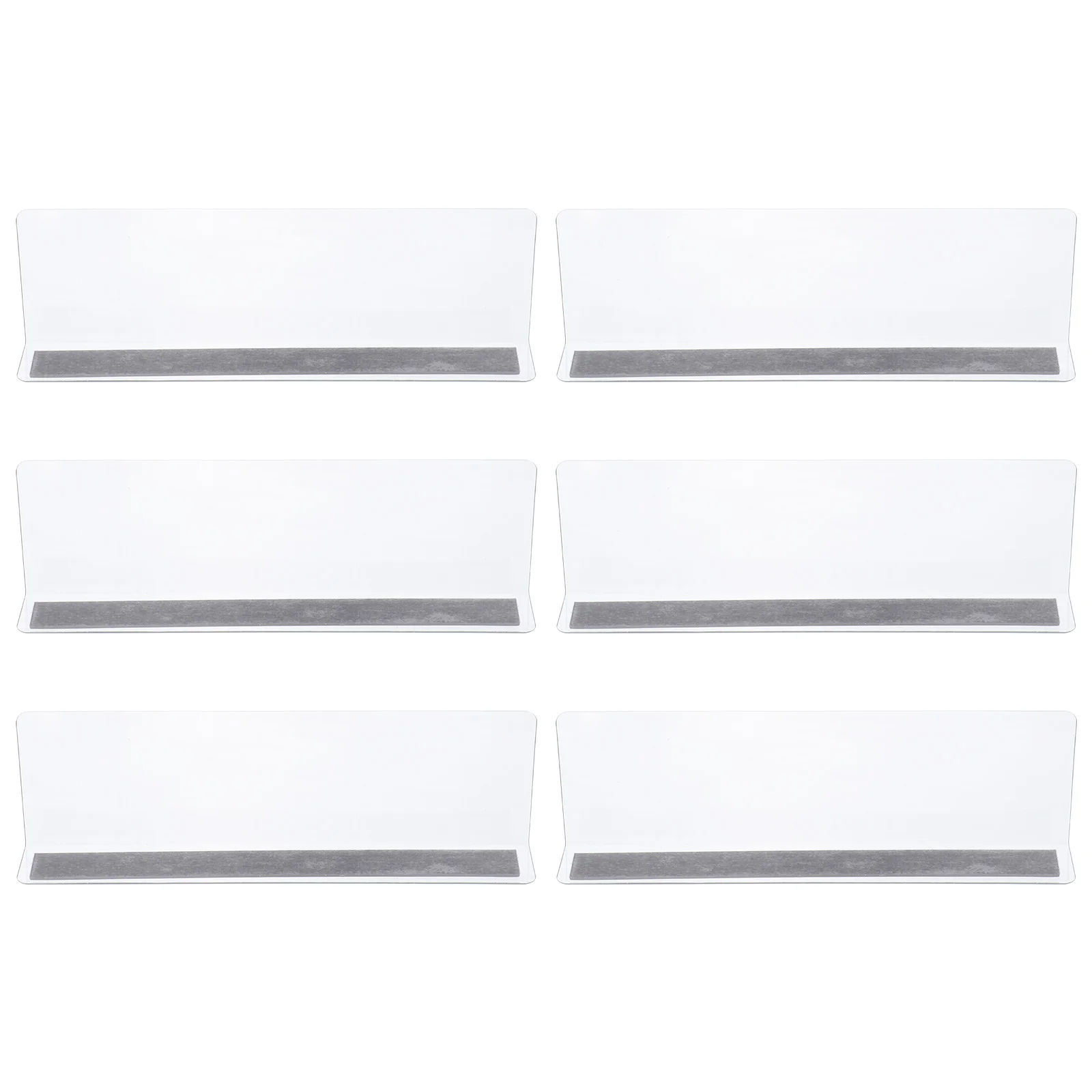 

6 Pcs Commodity Divider Label L-shaped Side Clapboard Classification Baffle Pvc Plastic Plate Shelf