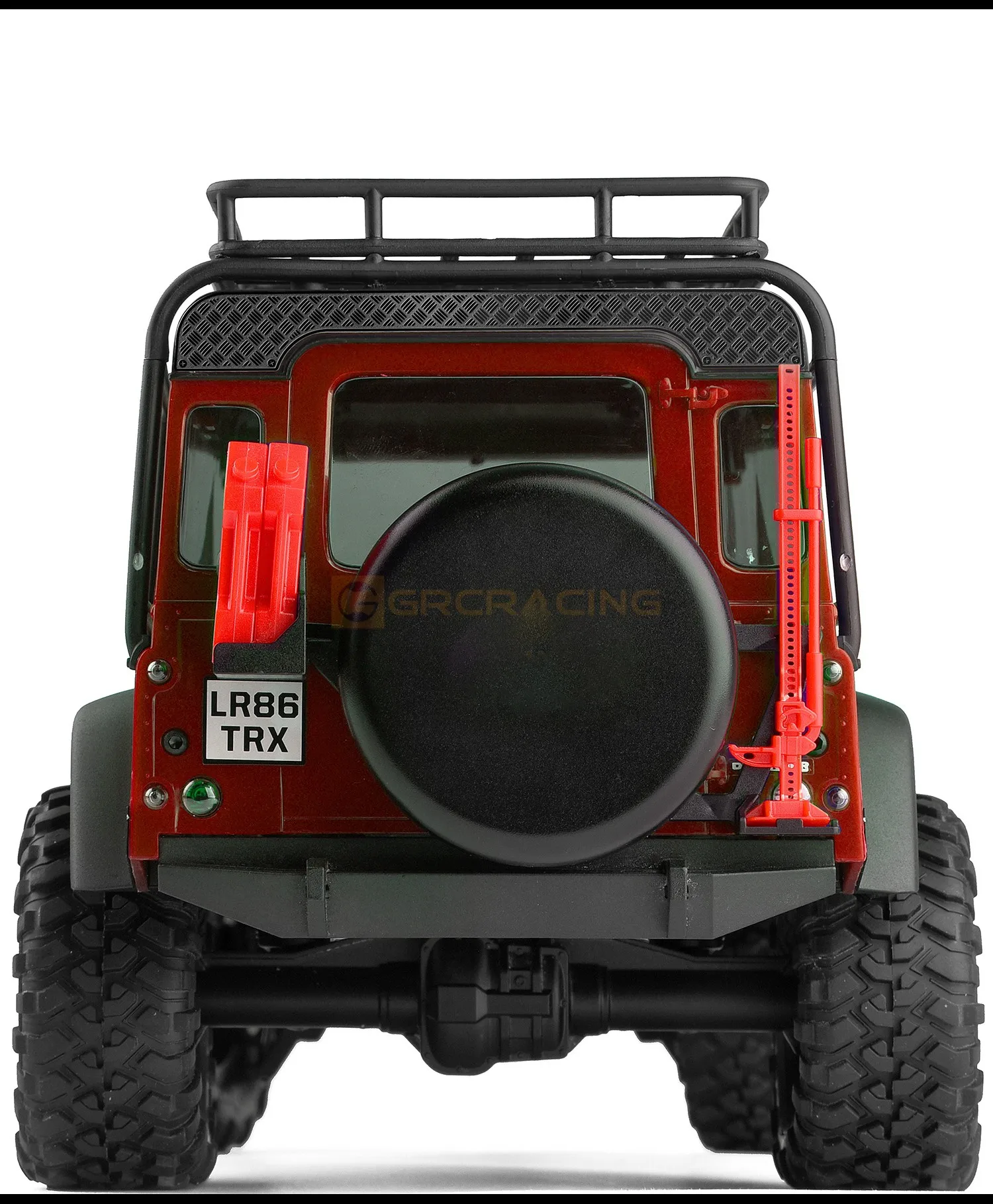 Antislip decoratief blad bovenaan de achterklep, roestvrijstalen schaalbeschermfolie voor 1/18 Traxxas Trx-4m Defender