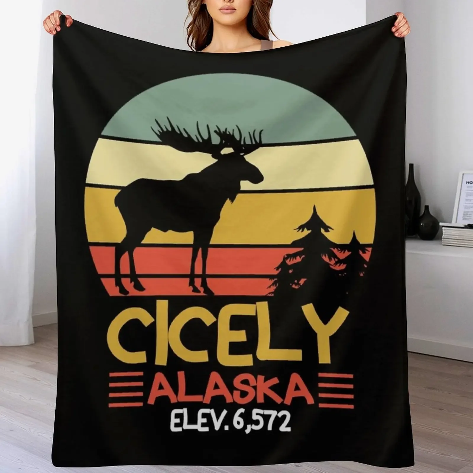 Vintage Northern Exposure Cicely Alaska Throw Blanket Faux Fur Soft Warm Blanket for Bed