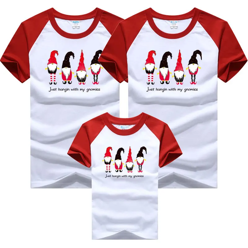 Christmas Family Matching Clothes Mom Son Dad Daugther Tops Kids Couple Tees