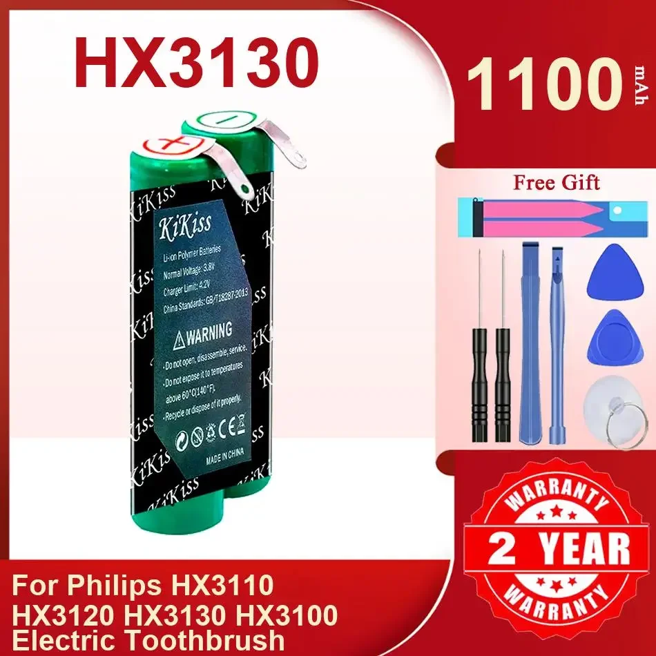 Powerful Battery For Philips HX3110 HX3120 HX3130 HX3100,HX3130,1100mAh