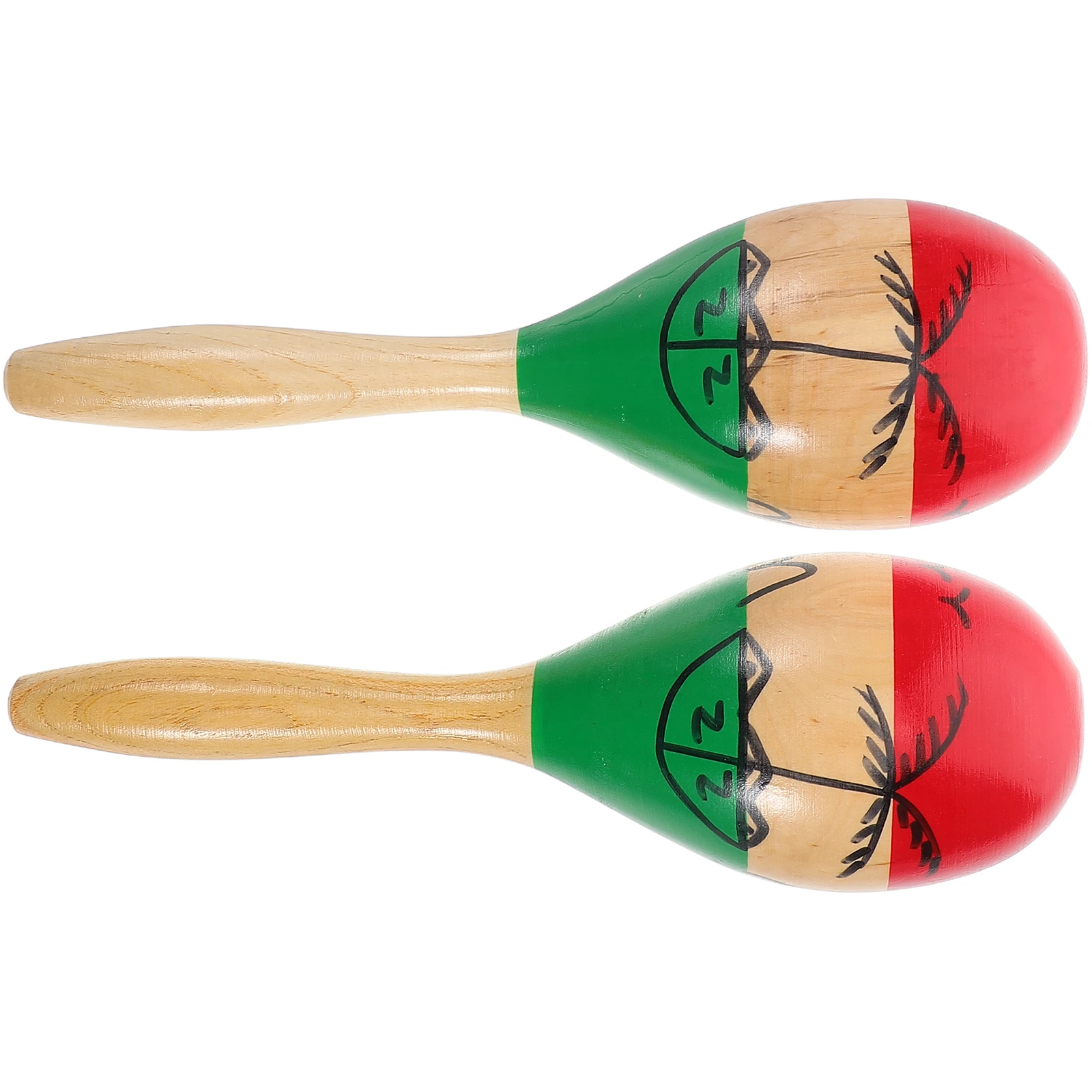

2Pcs Wooden Maracas Toddler Toys Percussion Instruments Kids Orff Musical Sand Rhythm Sticks Early Education Childsafe