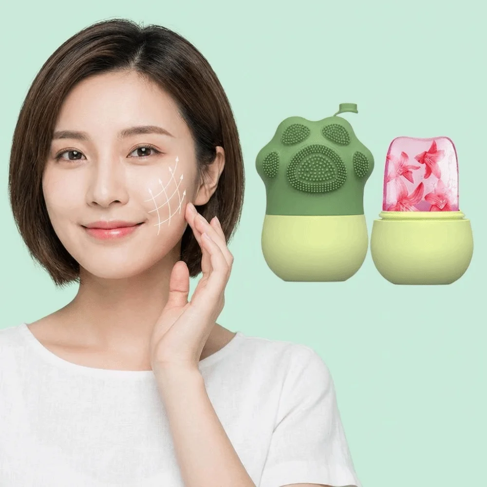 Silicone Material Silicone Ice Face Roller Ice Roller Anti-Aging Beauty Lifting Massage Ball Facial Cube Roller