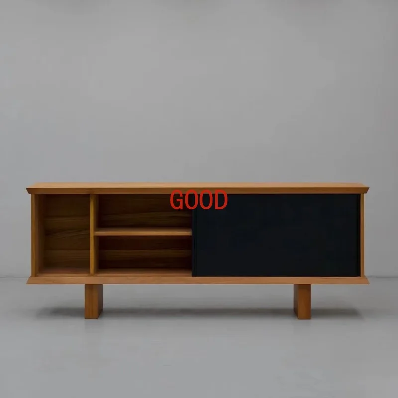 

Nordic modern floor-to-ceiling solid wood paint side cabinet