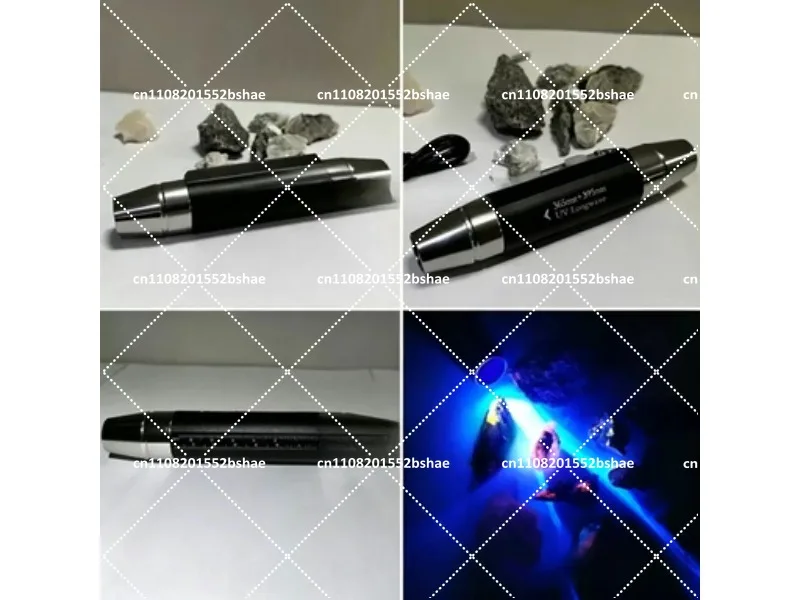 UV Blacklight Flashlight 254nm 365nm 395nm for Minerals Phosphor Detection, Longwave Shortwave UV Lamp with ZWB3 Filter