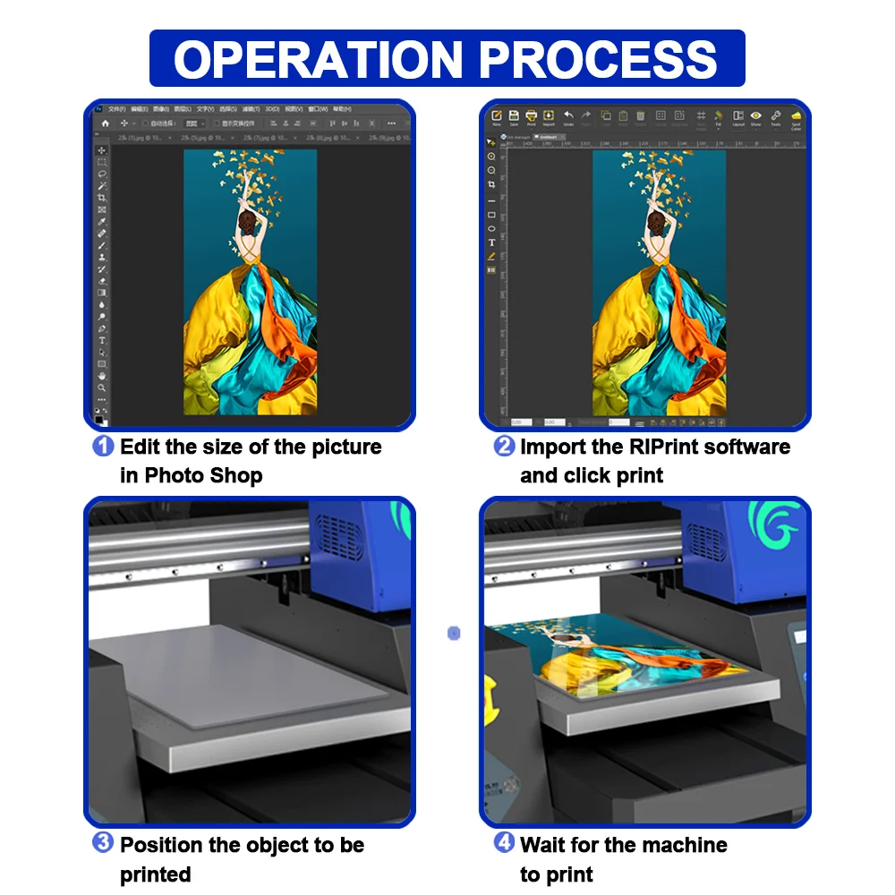 A3 UV Printer For Epson Dual XP600 Print Heads UV DTF Printing Machine UV Flatbed Printer For Acrylic Wood Bottle impresora uv